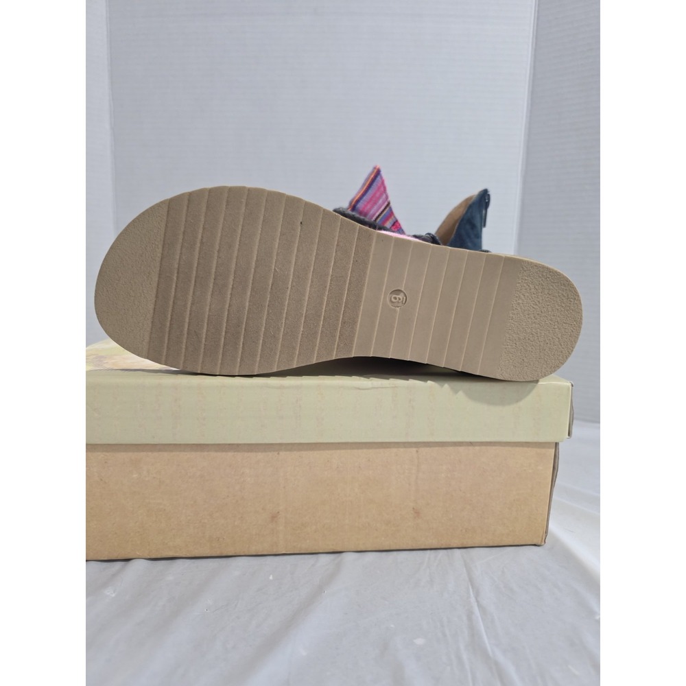 Very G Dakota Pink Blue Striped Sandal‎ Womans Size 9 Denim - Picture 9 of 13
